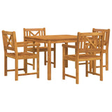 Garden Dining Set 5 pcs Brown Solid Acacia wood 3375659