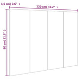 811025 Bed Headboard White 120x1,5x80 cm Engineered Wood
