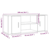 TV Cabinet Sonoma Oak 100x35x40 cm Engineered Wood 823094