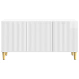 TV Cabinet High Gloss White 99 x 34.5 x 50 cm Engineered Wood 894719