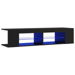TV Cabinet with LED Lights Black 135x39x30 cm 804230