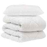 Duvet Set with Pillow 2 pcs White Microfiber 3376737