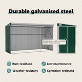 Garden Shed Green Galvanised steel, metal Large Garden Shed 316225