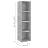 4 Piece TV Cabinet Set Concrete Grey Engineered Wood 3079812