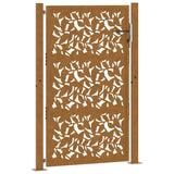 Garden Gate 100x150 cm Weathering Steel Leaf Design 4100966