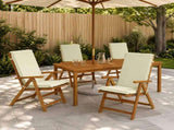High Back Chair Cushion GEMERT 4 pcs 100% Polyester Cream 945913
