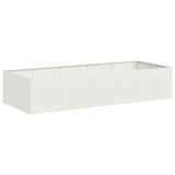 Planter White 200x80x40 cm Steel 860753