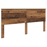 Bed Frame with Headboard Old Wood 200 x 200 cm Solid Pine Wood 3410972