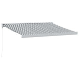 Retractable Awning Anthracite and White 3.5x2.5 m Fabric&Aluminium 3216124