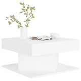 ZNTS Coffee Table White 57x57x30 cm Engineered Wood 808368