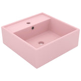 Luxury Basin Overflow Square Matt Pink 41x41 cm Ceramic 146944