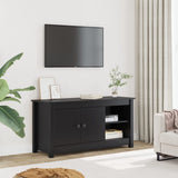 TV Cabinet Black 103x36.5x52 cm Solid Wood Pine 814593