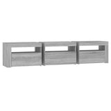 TV Cabinet with LED Lights Grey Sonoma 180x35x40 cm 3152760