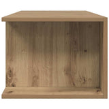 TV Cabinet with LED Lights Artisan Oak 90x39x30 cm Engineered Wood 856326