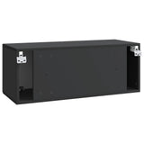 Wall-Mounted TV Cabinet Black 78.5 x 31 x 30 cm Engineered Wood 898546