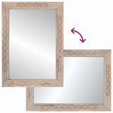 Wall Mirror Bleached White 70 x 50 cm Engineered Wood and Glass 4018147