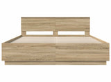 Bed Frame Sonoma Oak 150 x 200 cm Engineered Wood 3408154