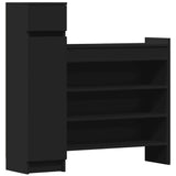 Shoe Cabinet Black 100.5x28x100 cm Engineered Wood 840423