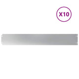 Lawn Edgings 10 pcs 15x103 cm Galvanised Steel 860147