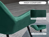 Modern Arm Chair Upholstered Accent Chair with Metal Base for Living Room Green T3398P328181
