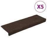 Stair Mats Self-adhesive 15 pcs 65x21x4 cm Brown Rectangular Edge 326188