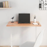 Table Top Light Brown 80x50x2 cm Treated Solid Wood Oak 3156356