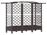 Raised Bed with Trellis and Roof Brown 163 x 40 x 129 cm PP 3423104