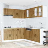 11 Piece Kitchen Cabinet Set Lucca Artisan Oak Engineered Wood 3314930