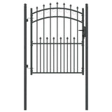Fence Gate with Spikes EMMEN 150 x 100 cm Powder-coated steel 42009004