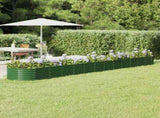 Garden Raised Bed Galvanised Steel 512x80x36 cm Green 318938