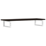 ZNTS Basin Shelf Wall Mounted Steel and Solid Wood Oak 3302588