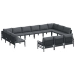 Garden Sofa Set 13 pcs Anthracite Steel 3379028