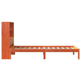 Bookcase Bed without Mattress Wax Brown 100x200 cm Solid Wood Pine 3321603