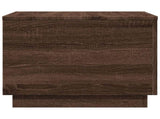 Coffee Table with LED Lights Brown Oak 50x50x40 cm 839874