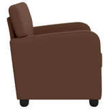 Armchair Brown Faux Leather 42043428