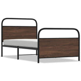 Bed Frame Without Mattress 90x200 cm Brown Oak Engineered Wood 4100318