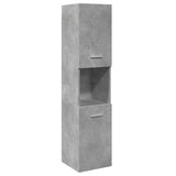 4 Piece Bathroom Furniture Set Concrete Grey Engineered Wood 3324879