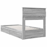 Storage Bed Grey Sonoma 100 x 200 cm Engineered Wood 3409937