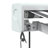Retractable Awning Anthracite and White 3.5x2.5 m Fabric&Aluminium 3216134