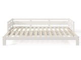 Daybed Cabin Bed Wooden 3FT Single Sofa Guest Bed Sofa Bed, Pull out Trundle Wooden Bed Heart-Shaped WF308949AAW