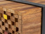 TV Stand 110x30x32.5 cm Solid Teak Wood 326173