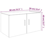 ZNTS Wall Mounted Cabinet Grey Sonoma 80x39x40 cm Engineered Wood 815514