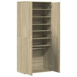 Shoe Cabinet Sonoma Oak 80x39x178 cm Engineered Wood 3276674
