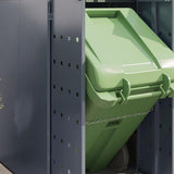 Wheelie Bin Storage for 4 Bins Light Grey 272 x 77.5 x 121.5 cm 3394750