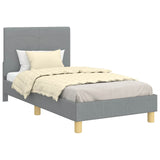 Children's Bed Frame with Headboard Light Grey 80 x 160 cm 42010984