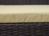3 pcs PE Rattan Wicker Garden Furniture Patio Bistro Set Weave Conservatory Sofa Coffee Table and T3398P322122