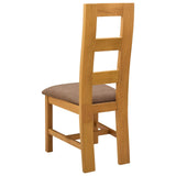 Dining Chair 2 pcs Solid Oak Wood Grey 45 x 51 x 105 cm 42039164