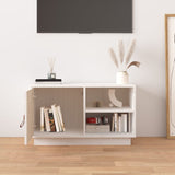 TV Cabinet White 70x34x40 cm Solid Wood Pine 818236