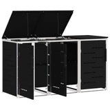 Wheelie Bin Storage Black 207 x 77.5 x 112.5 cm Stainless Steel 3422238