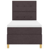 Box Spring Bed with Headboard Dark brown 100 x 200 cm Fabric 3339598
